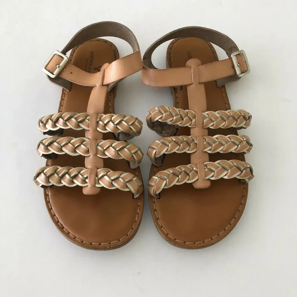American Eagle Sandals Huaraches Brown Wovensize 8